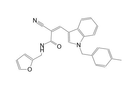 (2Z)-2-cyano-N-(2-furylmethyl)-3-[1-(4-methylbenzyl)-1H-indol-3-yl]-2-propenamide