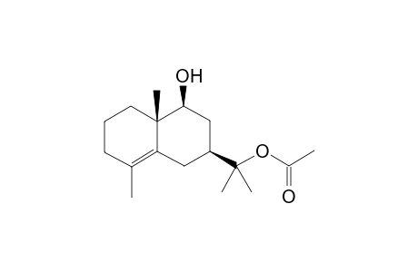 (+-)-(2.alpha.,4.alpha.,4a.alpha.)-[1,2,3,4,4a,5,6,7-Octahydro-.alpha.,.alpha.,1,4a-tetramethyl-4-hydroxy-2-naphthalenyl]methyl Acetate