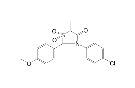 3-(4-Chloro-phenyl)-2-(4-methoxy-phenyl)-5-methyl-1,3-thiazolidin-4-one, 1,1-dioxide
