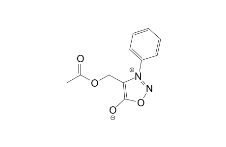 4-(hydroxymethyl)-3-phenylsydnone, acetate (ester)