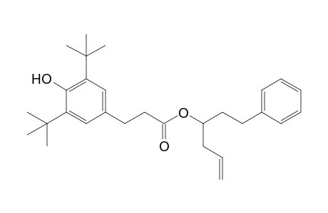 1-Phenylhex-5-en-3-yl 3-(3,5-ditert-butyl-4-hydroxyphenyl)propanoate