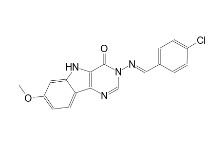 3-{[(E)-(4-chlorophenyl)methylidene]amino}-7-methoxy-3,5-dihydro-4H-pyrimido[5,4-b]indol-4-one