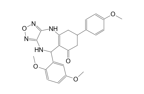 4H-[1,2,5]oxadiazolo[3,4-b][1,4]benzodiazepin-8(5H)-one, 9-(2,5-dimethoxyphenyl)-6,7,9,10-tetrahydro-6-(4-methoxyphenyl)-