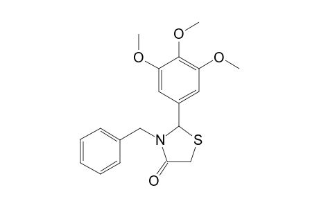 (+/-)-3-Benzyl-2-(3,4,5-trimethoxyphenyl)thiazolidin-4-one