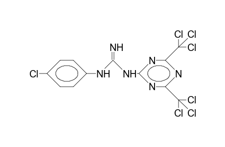 1-(4,6-Bis[trichloromethyl]-1,3,5-triazin-2-yl)-3-(4-chloro-phenyl)-guanidine