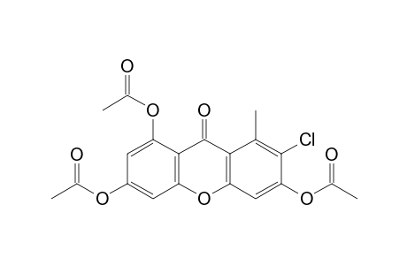 9H-Xanthen-9-one, 3,6,8-tris(acetyloxy)-2-chloro-1-methyl-