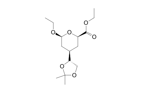 (2S,4R,6R)-2-ETHOXY-6-ETHOXYCARBONYL-4-[(1S)-1,2-O-ISOPROPYLIDENE-1,2-DIHYDROXYETHYL]-TETRAHYDROPYRAN