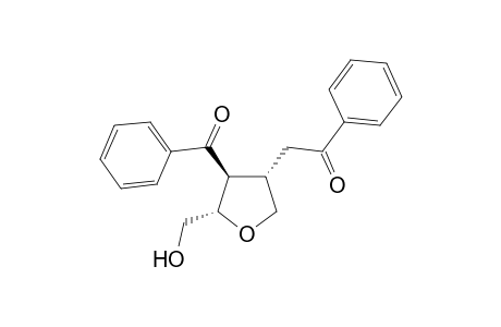 (+-)-2-{(3S,4S,5S)-4-Benzoyl-5-(hydroxymethyl)etrahydro-3-furanyl]-1-phenyl-1-ethanone