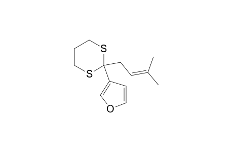 1,3-Dithiane, 2-(3-furanyl)-2-(3-methyl-2-butenyl)-
