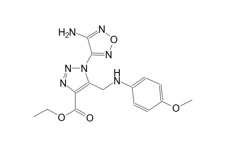 Ethyl 1-(4-amino-1,2,5-oxadiazol-3-yl)-5-{[(4-methoxyphenyl)amino]methyl}-1H-1,2,3-triazole-4-carboxylate