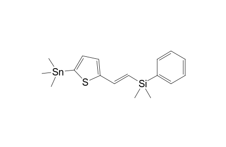 2-[5'-(Trimethylstannyl)-2'-thienyl]ethenyl-dimethylphenylsilane
