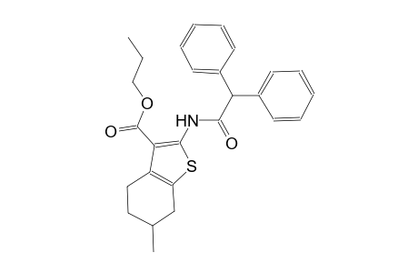 propyl 2-[(diphenylacetyl)amino]-6-methyl-4,5,6,7-tetrahydro-1-benzothiophene-3-carboxylate
