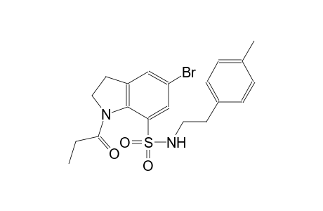 5-bromo-N-[2-(4-methylphenyl)ethyl]-1-propionyl-7-indolinesulfonamide