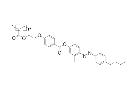 Polyacrylate on the basis of butyl-p-phenyleneazo-tolyleneoxycarbonyl-1,4-phenyleneoxyethylene acrylate