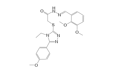 N'-[(E)-(2,3-dimethoxyphenyl)methylidene]-2-{[4-ethyl-5-(4-methoxyphenyl)-4H-1,2,4-triazol-3-yl]sulfanyl}acetohydrazide