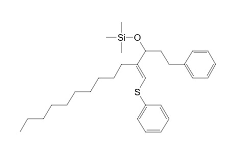 (E)-2-Decyl-5-phenyl-1-(phenylthio)-1-penten-3-ol trimethylsilyl ether