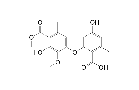 4-hydroxy-2-(3'-hydroxy-2'-methoxy-4'-methoxycarbonyl-5'-methylphenoxy)-6-methylbenzoic acid