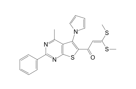 6-(3,3-Bis(methylthio)-2-propen-1-one)-5-(1-pyrrolyl)-4-methyl-2-phenylthieno[2,3-d]pyrimidine