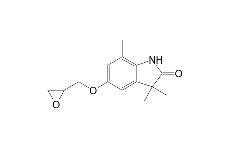 3,3,7-trimethyl-5-(2-oxiranylmethoxy)-1H-indol-2-one