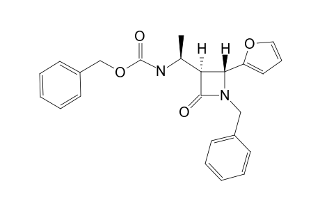 (3S,4R,1'S)-1-BENZYL-3-[1-(BENZOYLOXYCARBONYLAMINO)-ETHYL]-4-(2-FURYL)-AZETIDIN-2-ONE
