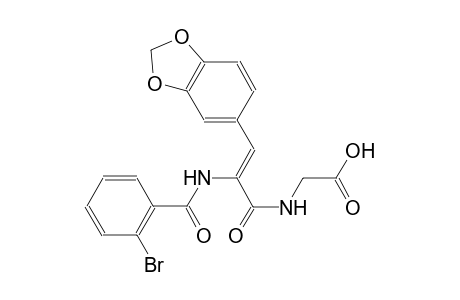 ({(2Z)-3-(1,3-benzodioxol-5-yl)-2-[(2-bromobenzoyl)amino]-2-propenoyl}amino)acetic acid