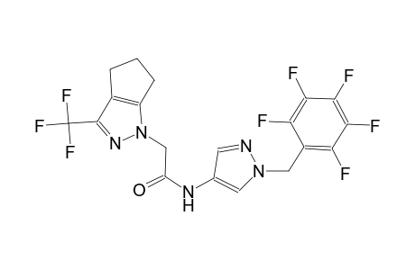N-[1-(2,3,4,5,6-pentafluorobenzyl)-1H-pyrazol-4-yl]-2-(3-(trifluoromethyl)-5,6-dihydrocyclopenta[c]pyrazol-1(4H)-yl)acetamide