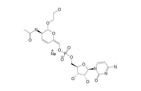 (E)-SODIUM-[2'-HYDROXYETHYL-2-ACETAMIDO-2,3,5-TRIDEOXY-6-PHOSPHORYL-BETA-D-GLYCERO-HEX-3,5-DIENOPYRANOSIDE-6-YL]-(CYTIDINE-5'-YL)-PHOSPHATE