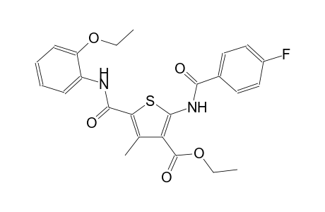 3-thiophenecarboxylic acid, 5-[[(2-ethoxyphenyl)amino]carbonyl]-2-[(4-fluorobenzoyl)amino]-4-methyl-, ethyl ester