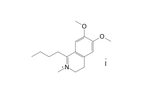 1-BUTYL-3,4-DIHYDRO-6,7-DIMETHOXY-2-METHYLISOQUINOLINIUM IODIDE