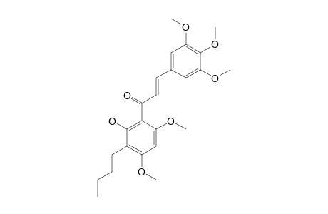 1-(3'-BUTYL-2'-HYDROXY-4',6'-DIMETHOXYPHENYL)-3-(3,4,5-TRIMETHOXYPHENYL)-PROP-2-EN-1-ONE