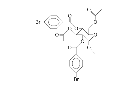 Methyl 3,6-di-O-acetyl-2,4-bis(O-[4-bromo-benzoyl]).alpha.-D-glucopyranoside