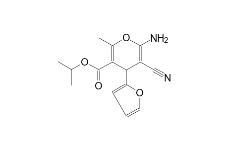 4H-pyran-3-carboxylic acid, 6-amino-5-cyano-4-(2-furanyl)-2-methyl-, 1-methylethyl ester