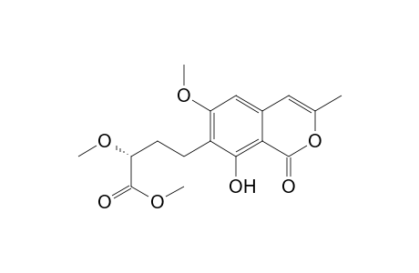 1H-2-Benzopyran-7-butanoic acid, 8-hydroxy-.alpha.,6-dimethoxy-3-methyl-1-oxo-, methyl ester, (R)-