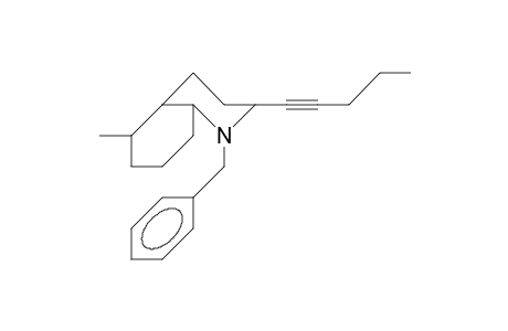 N-Benzyl-2-(pent-1-ynyl)-5-methyl-cis-decahydro-quinoline