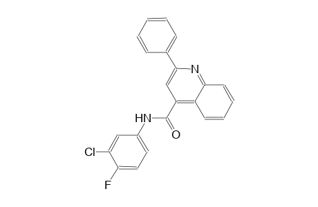 N-(3-chloro-4-fluorophenyl)-2-phenyl-4-quinolinecarboxamide