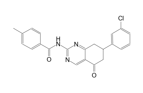 N-[7-(3-chlorophenyl)-5-oxo-5,6,7,8-tetrahydro-2-quinazolinyl]-4-methylbenzamide