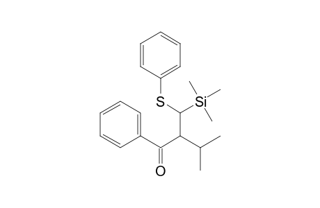 3-Methyl-1-phenyl-2-(phenylthiotrimethylsilylmethyl)butan-1-one