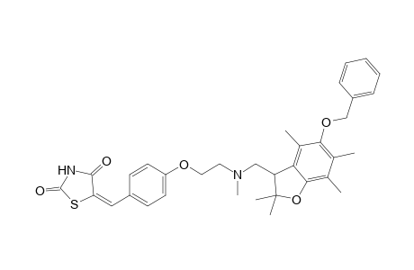 (5E)-5-[4-[2-[(5-benzoxy-2,2,4,6,7-pentamethyl-coumaran-3-yl)methyl-methyl-amino]ethoxy]benzylidene]thiazolidine-2,4-quinone