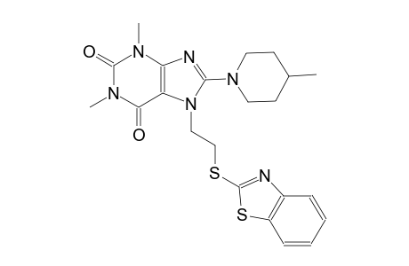 7-[2-(1,3-benzothiazol-2-ylsulfanyl)ethyl]-1,3-dimethyl-8-(4-methyl-1-piperidinyl)-3,7-dihydro-1H-purine-2,6-dione