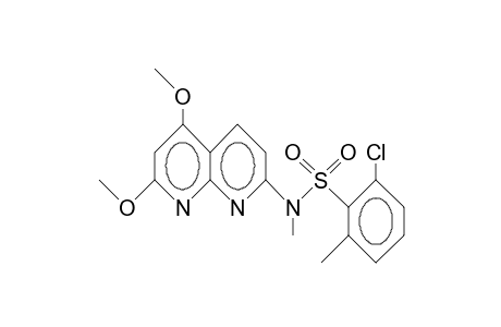 Benzenesulfonamide, 2-chloro-N-(5,7-dimethoxy-1,8-naphthyridin-2-yl)-N,6-dimethyl-