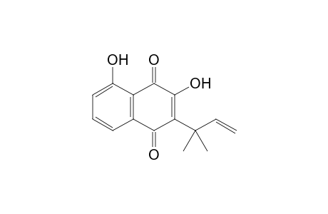 3,5-Dihydroxy-2-(2-methylbut-3-en-2-yl)naphthalene-1,4-dione