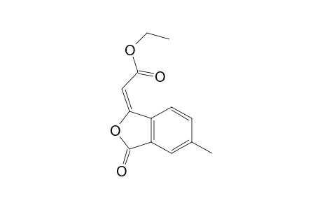 Acetic acid, (5-methyl-3-oxo-1(3H)-isobenzofuranylidene)-, ethyl ester, (E)-