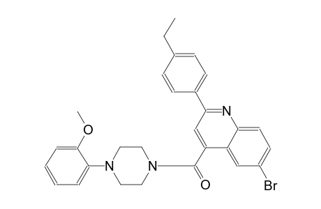 2-(4-{[6-bromo-2-(4-ethylphenyl)-4-quinolinyl]carbonyl}-1-piperazinyl)phenyl methyl ether