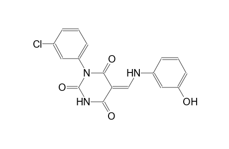 (5Z)-1-(3-chlorophenyl)-5-[(3-hydroxyanilino)methylene]-2,4,6(1H,3H,5H)-pyrimidinetrione
