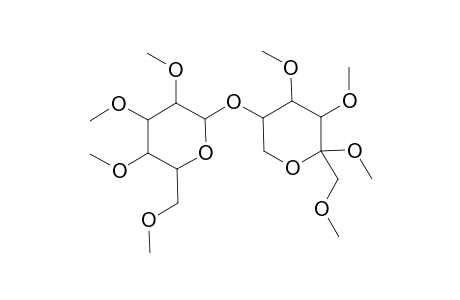 Methyl 1,3,4-tri-O-methyl-5-O-(2,3,4,6-tetra-O-methylhexopyranosyl)hex-2-ulopyranoside