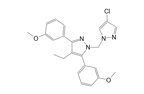 1-[(4-chloro-1H-pyrazol-1-yl)methyl]-4-ethyl-3,5-bis(3-methoxyphenyl)-1H-pyrazole
