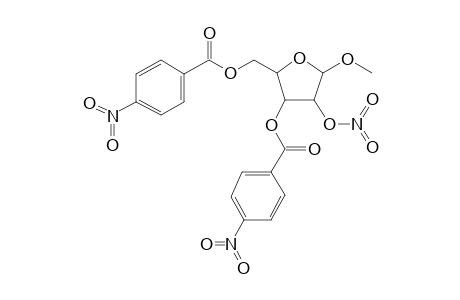 .beta.-Methyl 2-nitroxy-3,5-di-p-nitrobenzoyl-d-arabinose