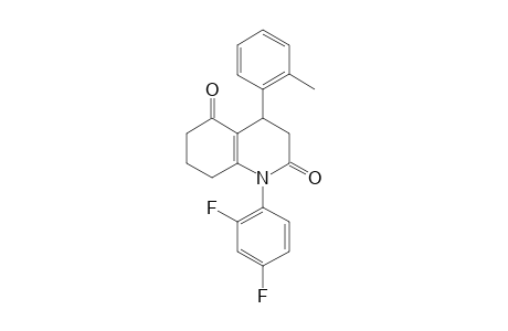 1-(2,4-difluorophenyl)-4-(2-methylphenyl)-4,6,7,8-tetrahydro-3H-quinoline-2,5-dione