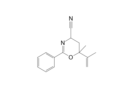 4-Cyano-5,6-dihydro-c-6-methyl-6-(1-methylvinyl)-2-phenyl-4H-[1,3]oxazine