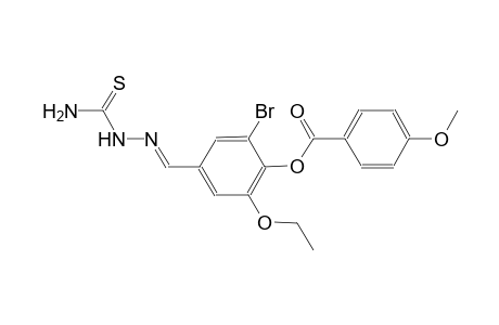 4-{(E)-[(aminocarbothioyl)hydrazono]methyl}-2-bromo-6-ethoxyphenyl 4-methoxybenzoate